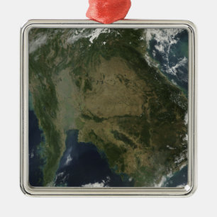 Satellite view of Indochina Metal Ornament