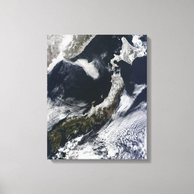 Satellite view of Japan Canvas Print (Front)