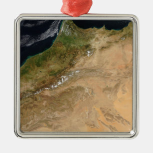 Satellite view of Morocco Metal Ornament