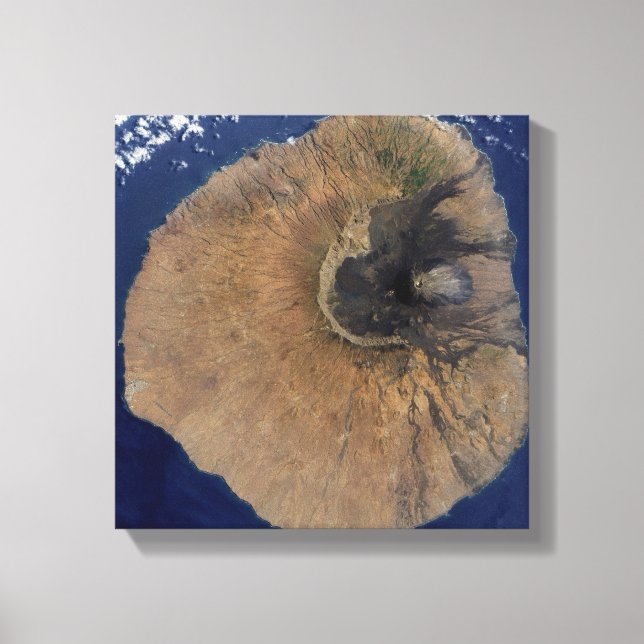 Satellite view of Mount Fogo Canvas Print (Front)