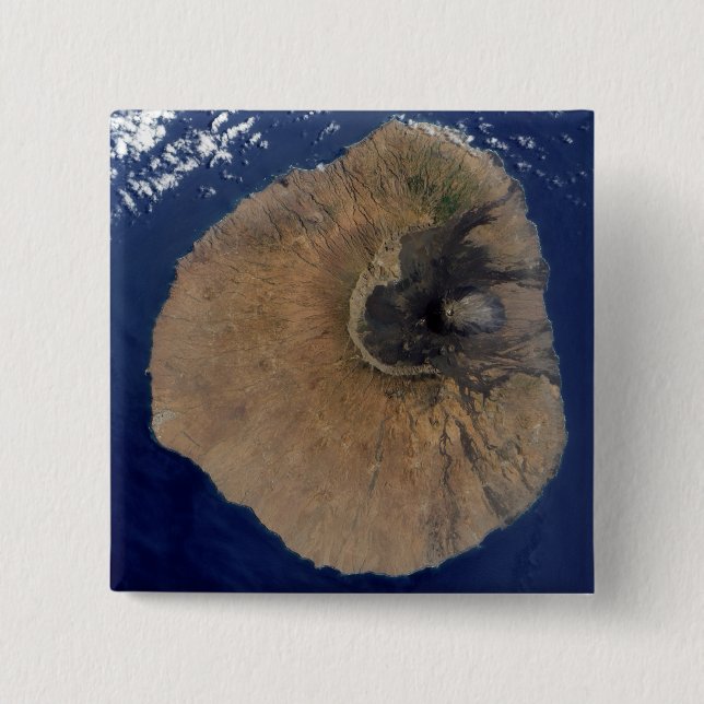 Satellite view of Mount Fogo Pinback Button (Front)