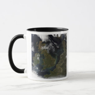 Satellite view of Northern Europe Mug