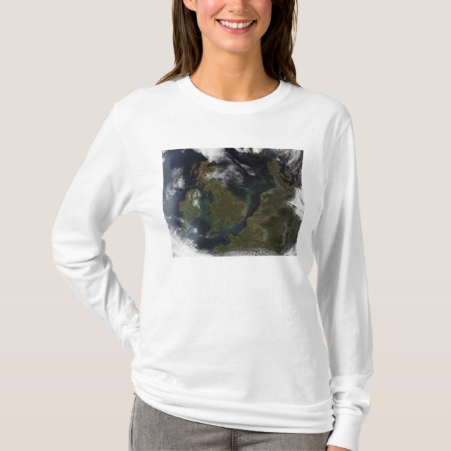 Satellite view of Northern Europe T-Shirt (Front)