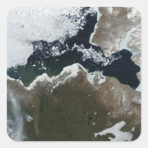 Satellite view of Northwest Canada Square Sticker