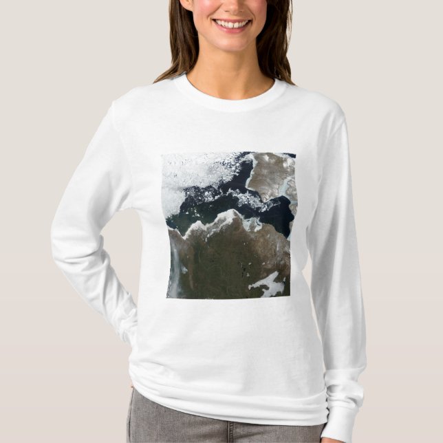 Satellite view of Northwest Canada T-Shirt (Front)