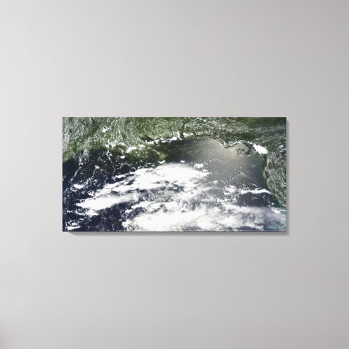 Satellite view of oil leaking 2 canvas print