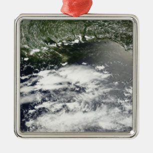 Satellite view of oil leaking 2 metal ornament