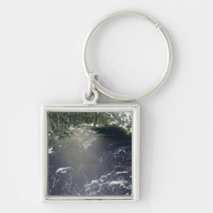 Satellite view of oil leaking keychain