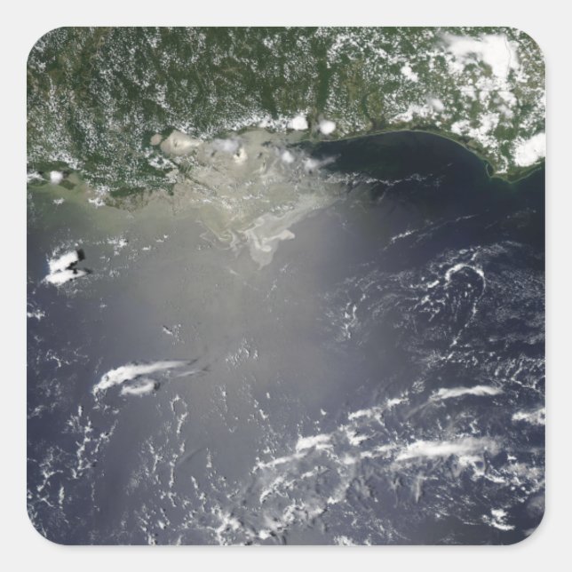Satellite view of oil leaking square sticker (Front)