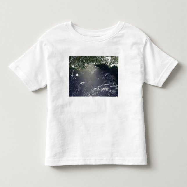 Satellite view of oil leaking toddler t-shirt (Front)