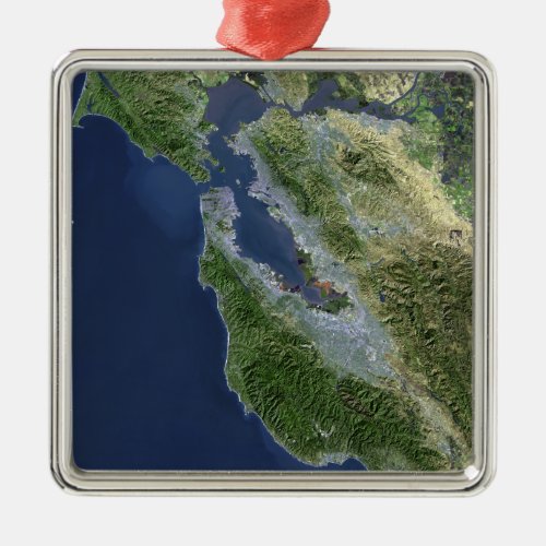 Satellite view of San Francisco California Metal Ornament