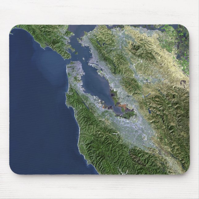 Satellite view of San Francisco, California Mouse Pad (Front)