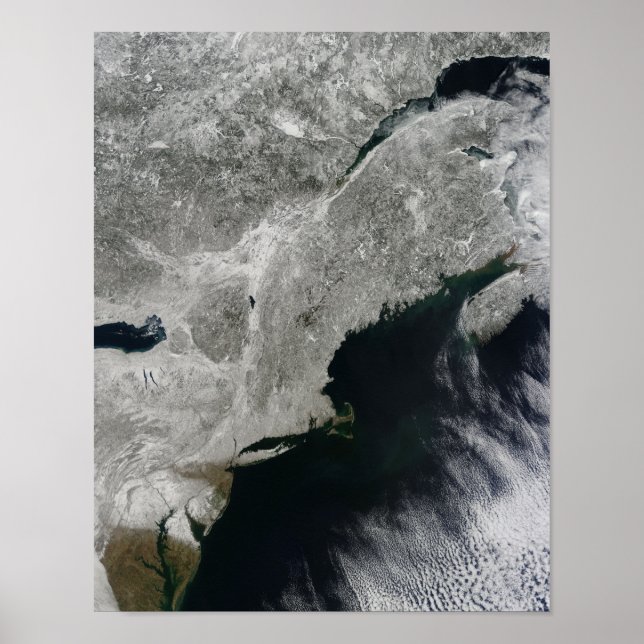 Satellite view of snow poster (Front)