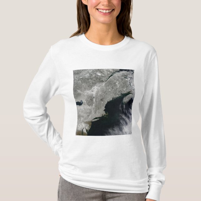 Satellite view of snow T-Shirt (Front)