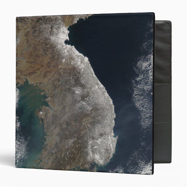 Satellite view of snowfall 3 ring binder (Front/Inside)