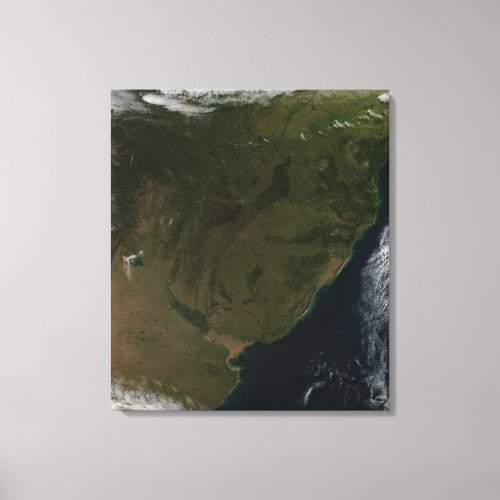 Satellite view of South America Canvas Print