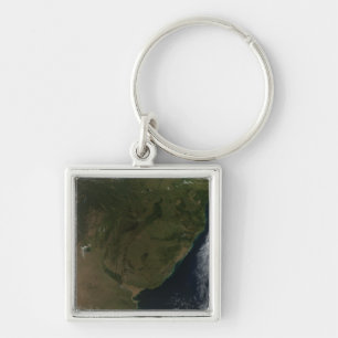 Satellite view of South America Keychain