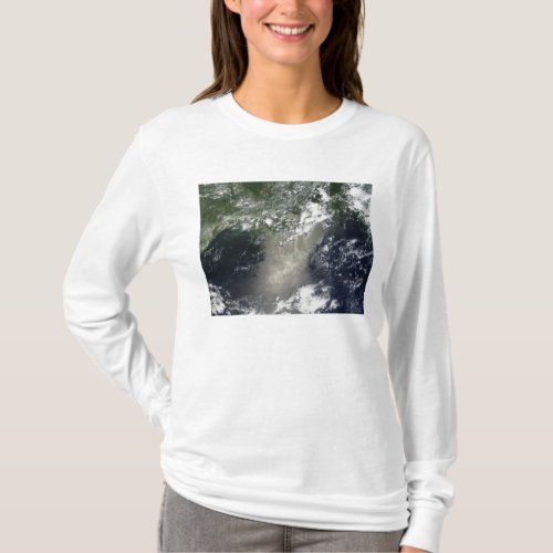 Satellite view of streaks and ribbons of oil T_Shirt