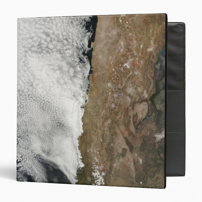 Satellite view of the Andes Mountains 3 Ring Binder (Front/Inside)