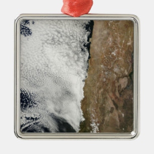 Satellite view of the Andes Mountains Metal Ornament