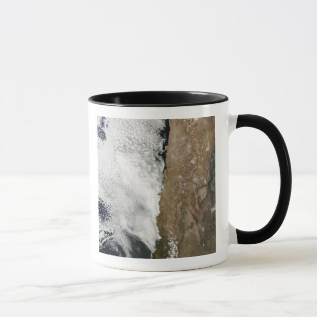 Satellite view of the Andes Mountains Mug (Right)