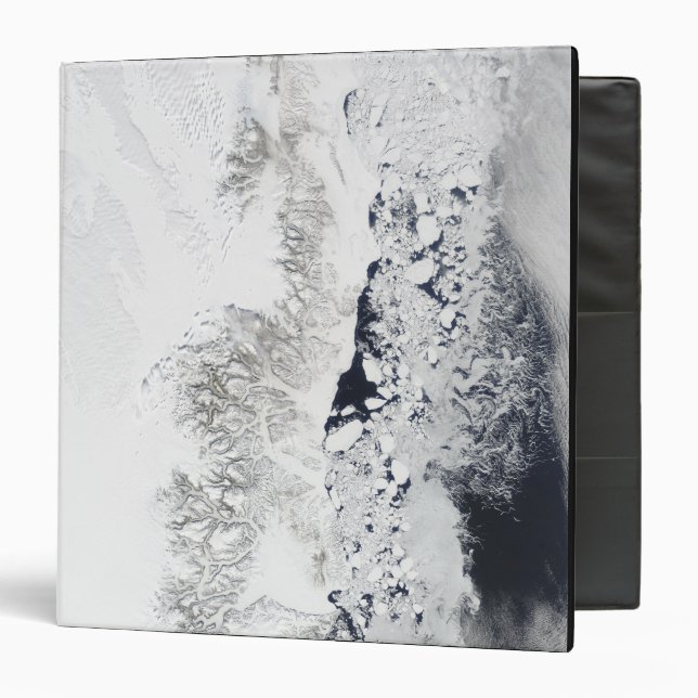 Satellite view of the eastern coast of Greenlan Binder (Front/Inside)