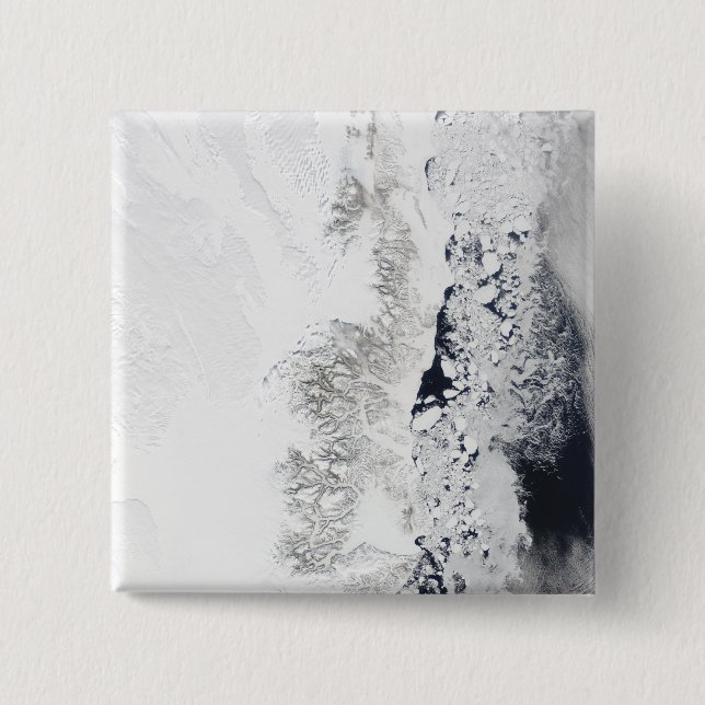 Satellite view of the eastern coast of Greenlan Button (Front)