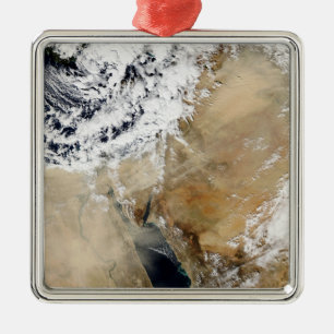 Satellite view of the Eastern Mediterranean Metal Ornament