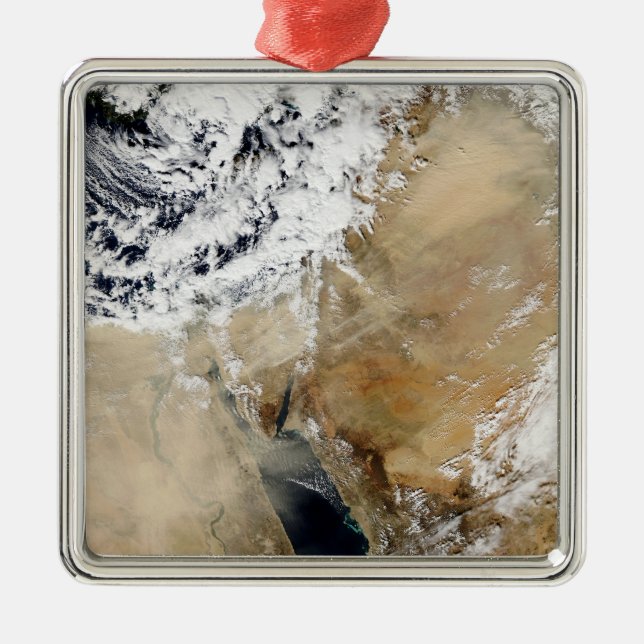 Satellite view of the Eastern Mediterranean Metal Ornament (Front)