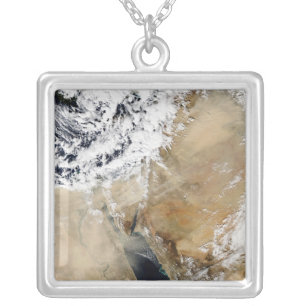Satellite view of the Eastern Mediterranean Silver Plated Necklace