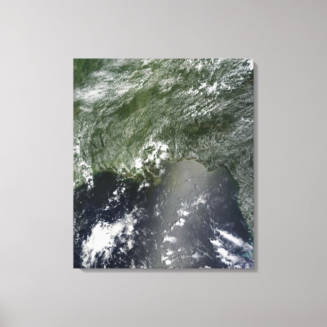 Satellite view of the Gulf of Mexico 2 Canvas Print (Front)