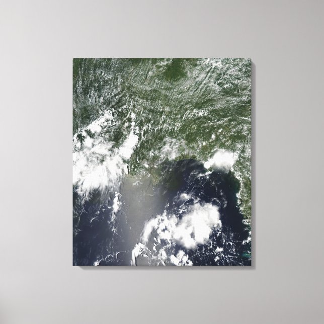 Satellite view of the Gulf of Mexico Canvas Print (Front)