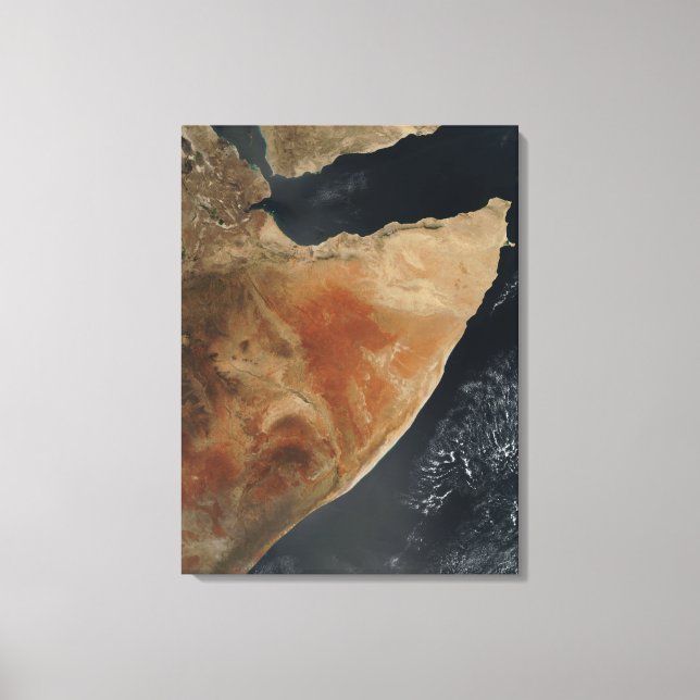 Satellite view of the Horn of Africa Canvas Print (Front)