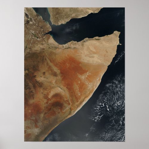 Satellite view of the Horn of Africa Poster