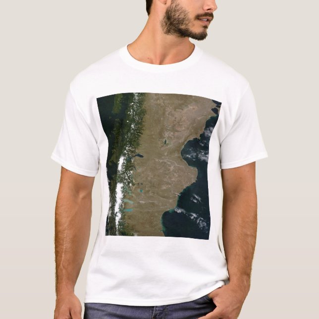Satellite view of the Patagonia region T-Shirt (Front)