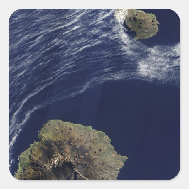 Satellite view of the Prince Edward Islands Square Sticker (Front)