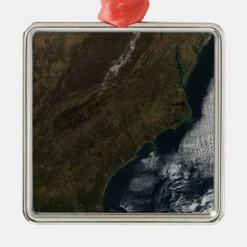 Satellite view of the Southeastern United State Metal Ornament