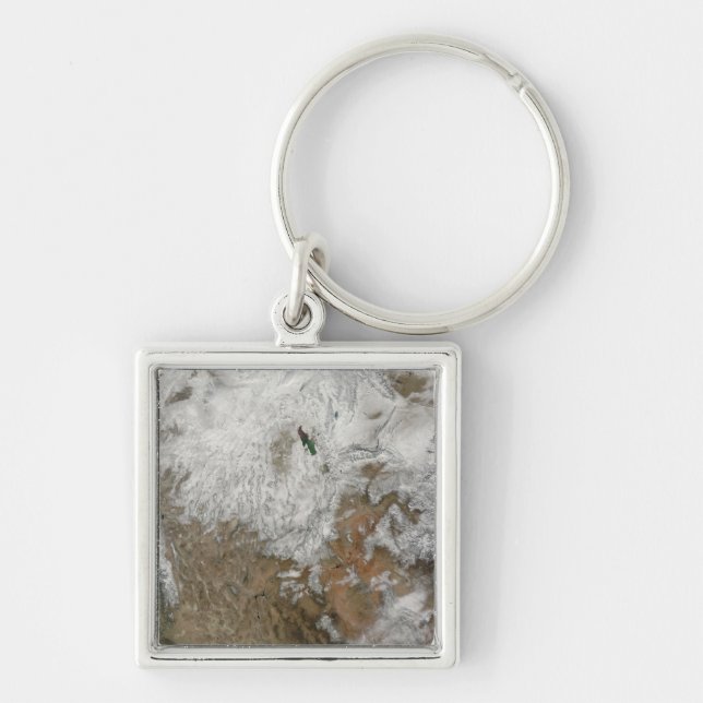 Satellite view of the western United States Keychain (Front)