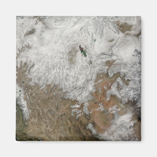 Satellite view of the western United States Magnet (Front)