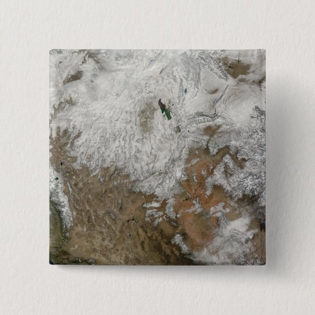 Satellite view of the western United States Pinback Button (Front)