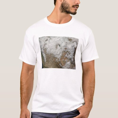 Satellite view of the western United States T_Shirt
