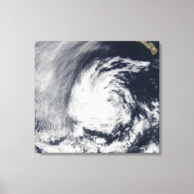 Satellite view of Tropical Depression Blas Canvas Print (Front)