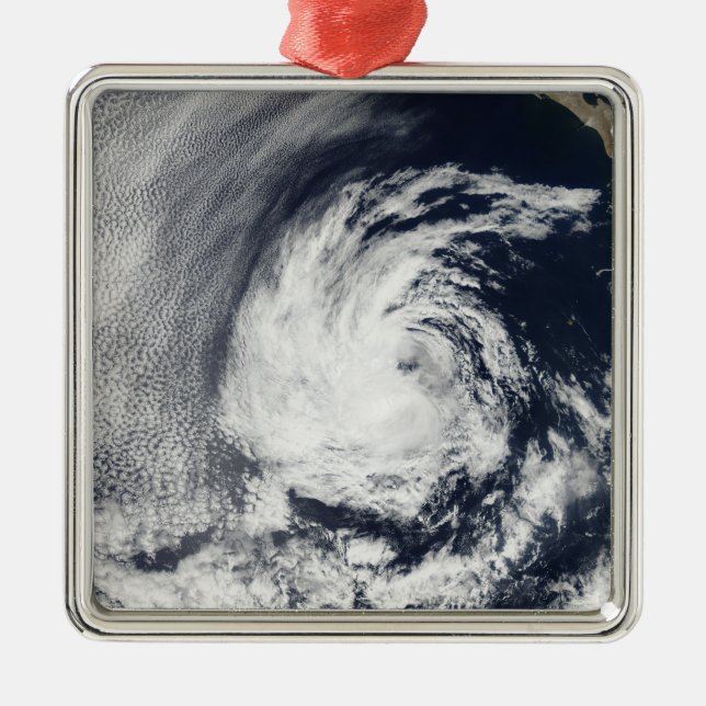 Satellite view of Tropical Depression Blas Metal Ornament (Front)