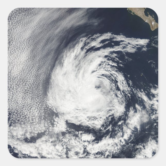 Satellite view of Tropical Depression Blas Square Sticker (Front)