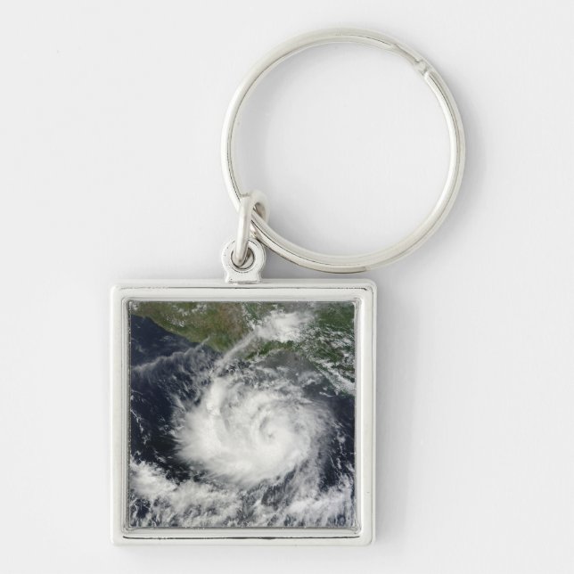 Satellite view of Tropical Storm Darby Keychain (Front)