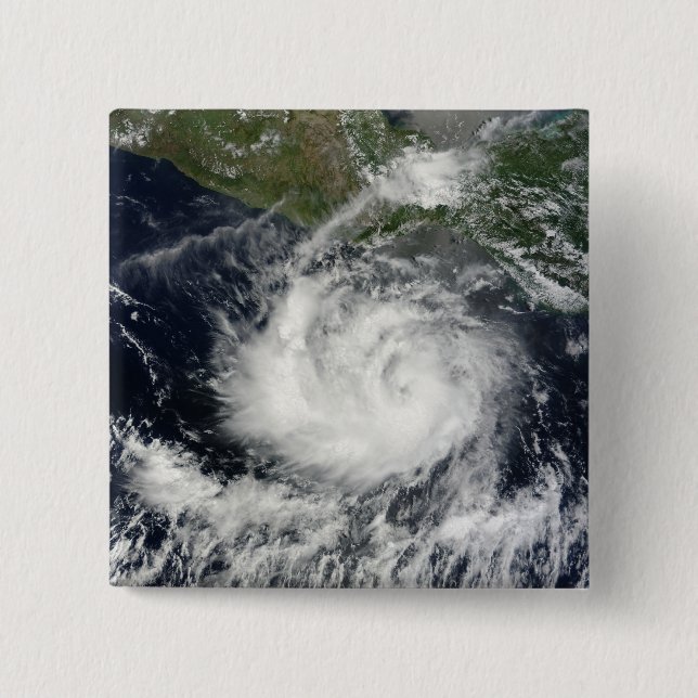 Satellite view of Tropical Storm Darby Pinback Button (Front)