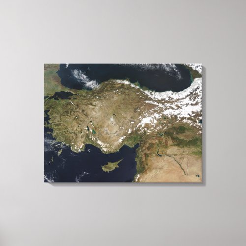 Satellite view of Turkey Canvas Print
