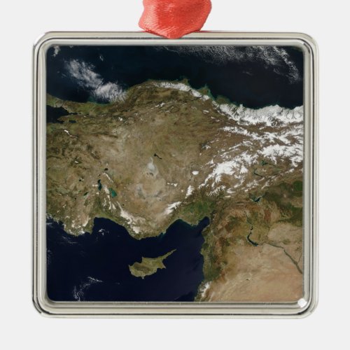 Satellite view of Turkey Metal Ornament