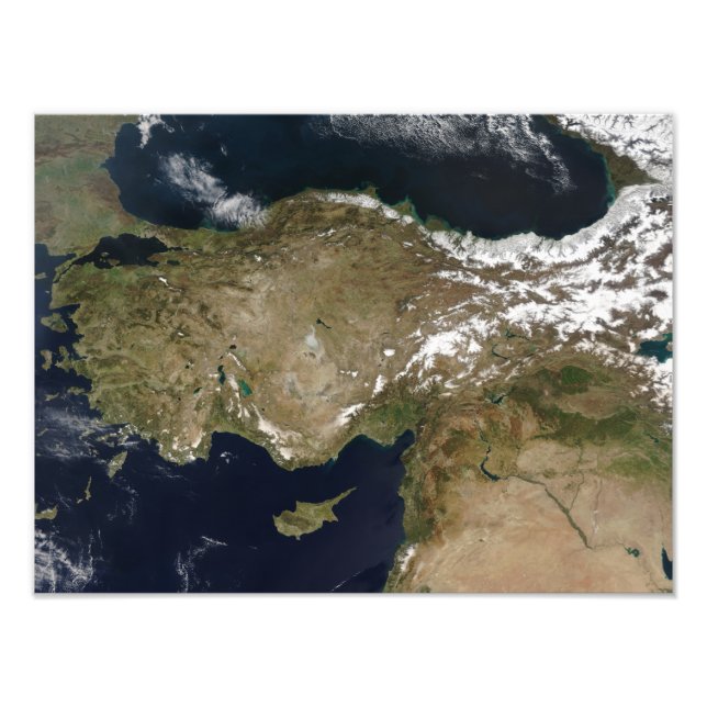 Satellite view of Turkey Photo Print (Front)