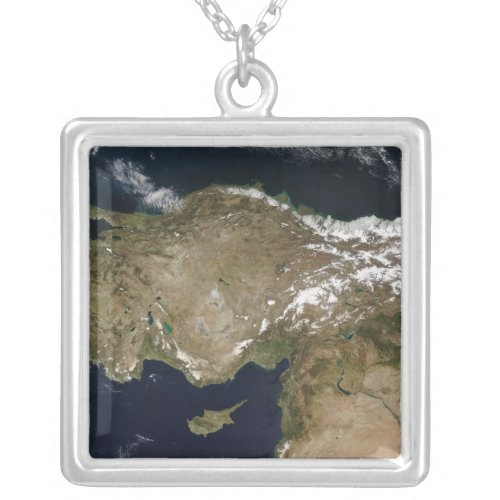 Satellite view of Turkey Silver Plated Necklace